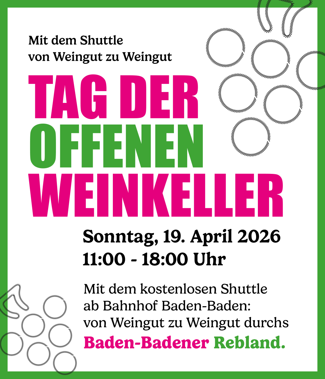Tage der offenen Weinkeller 2026, Mit dem Shuttle von Weingut zu Weingut